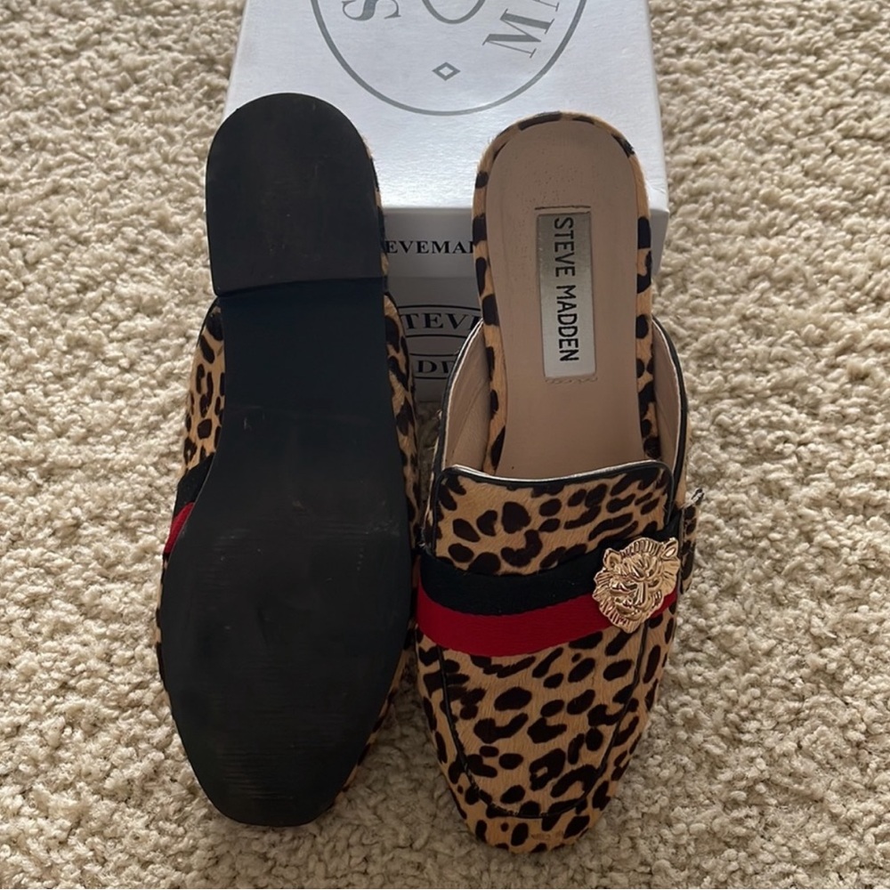 Steve Madden KARISMA Leopard Mules Size 5 - 5.5 - Picture 3 of 3